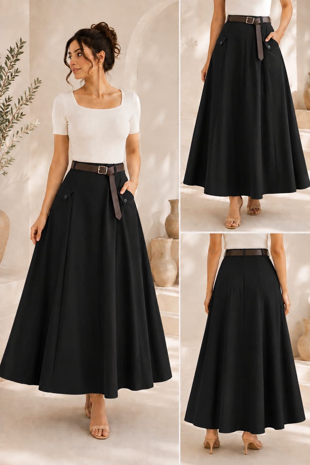 Flared Maxi Skirt