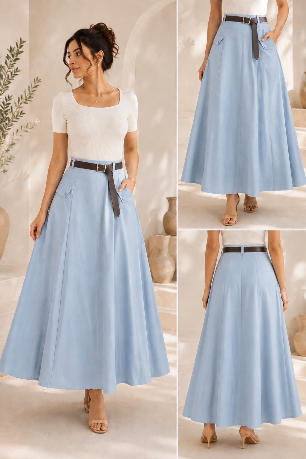 Flared Maxi Skirt