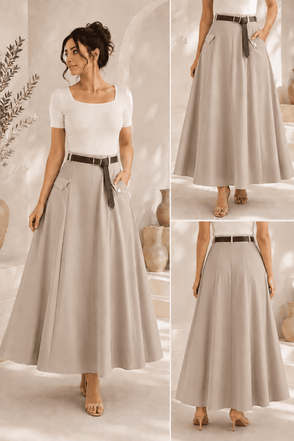 Flared Maxi Skirt