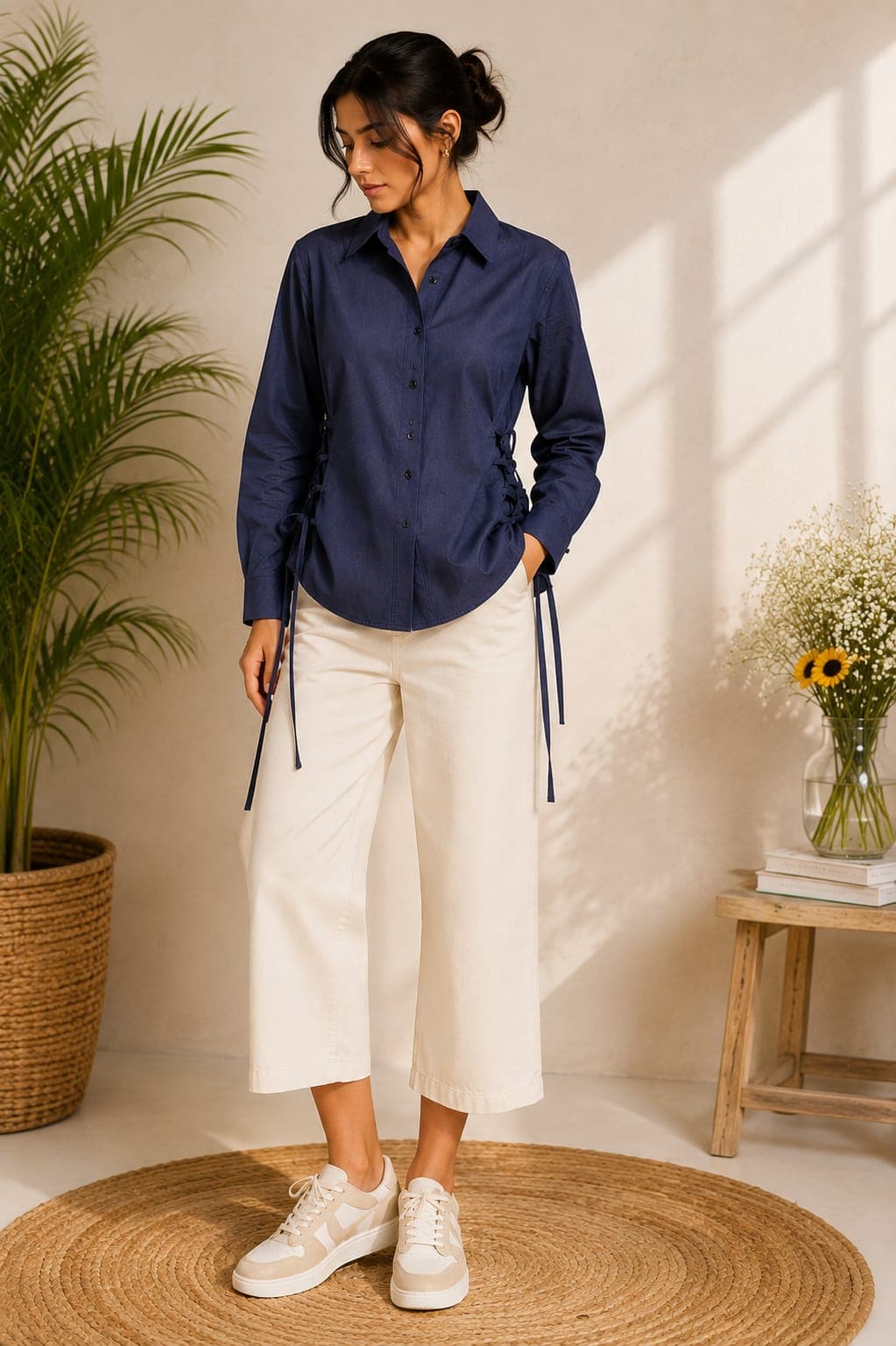 Side Lace-Up Shirt