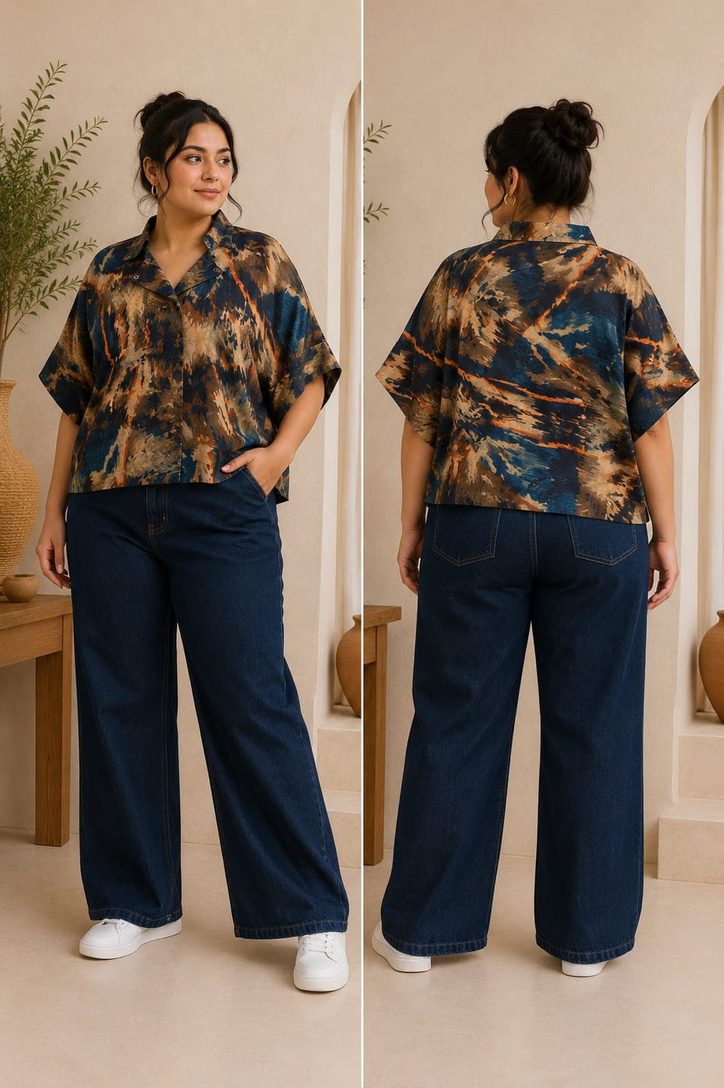 Abstract Kaftan Shirt