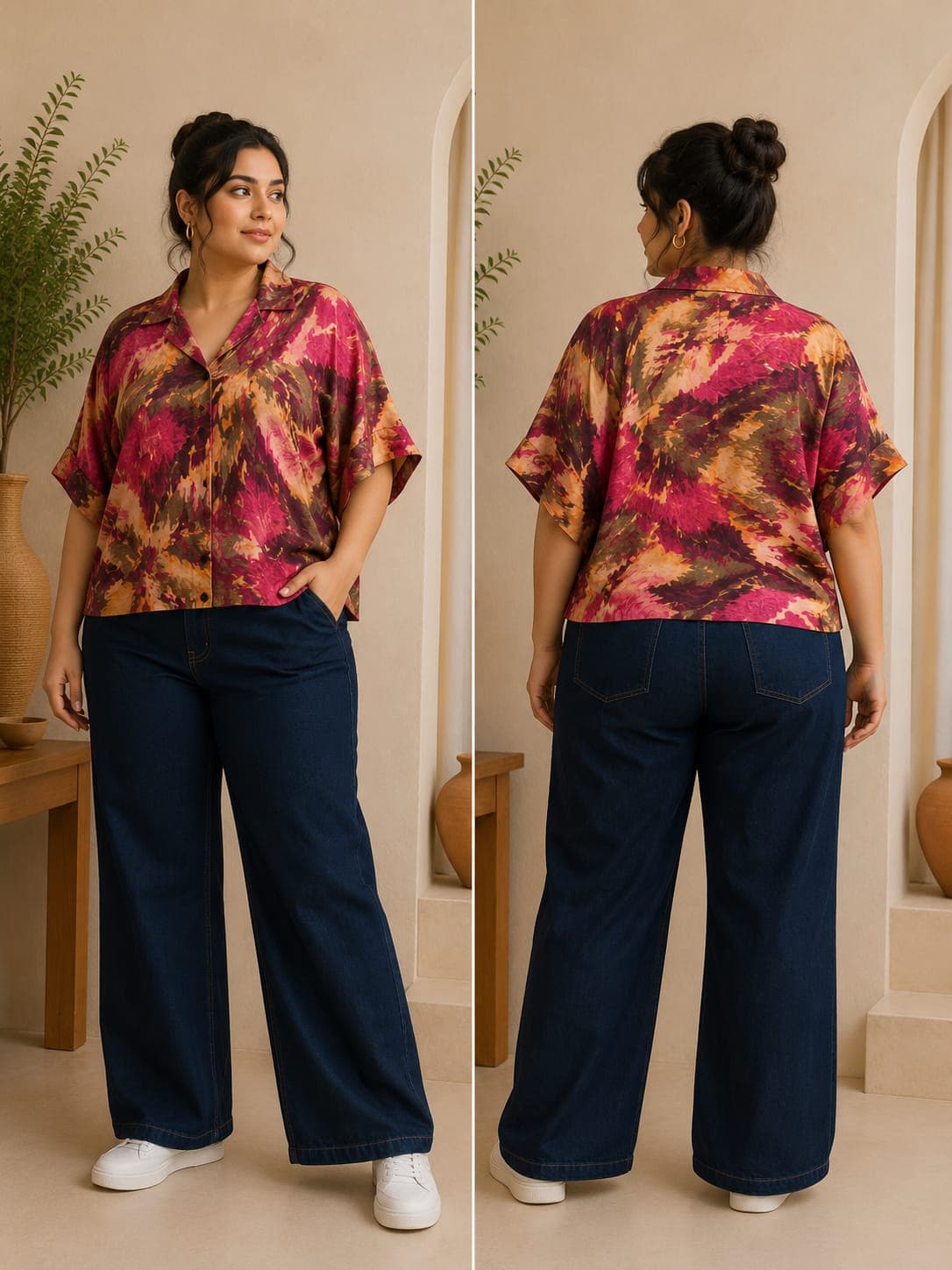 Abstract Kaftan Shirt