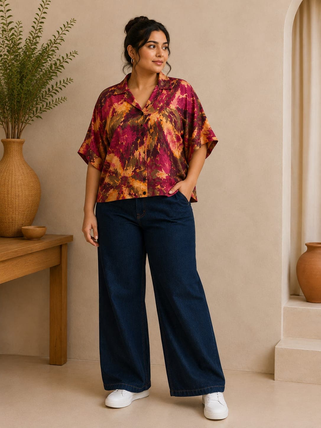 Abstract Kaftan Shirt