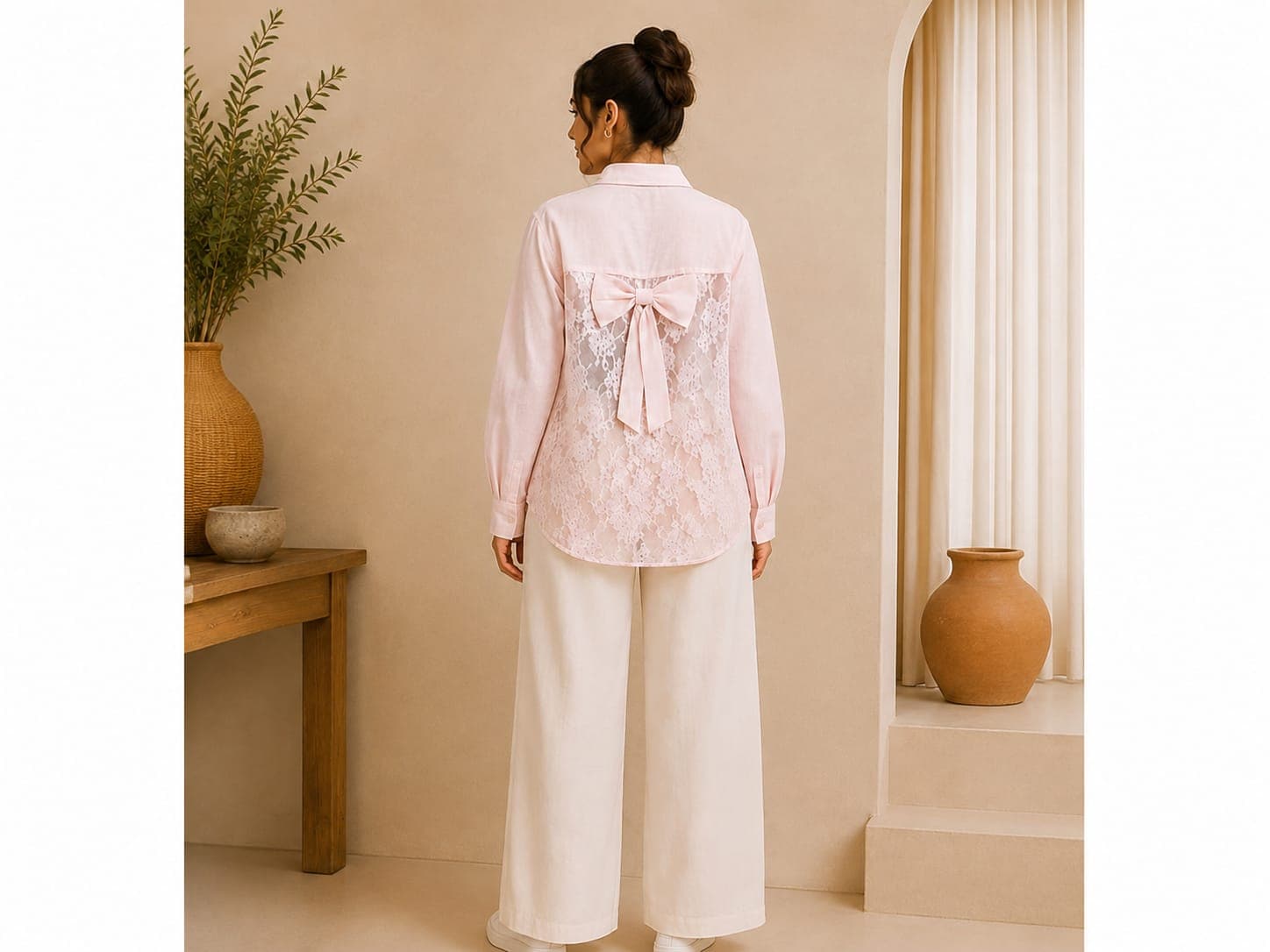 Lace Bow Shirt